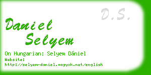 daniel selyem business card